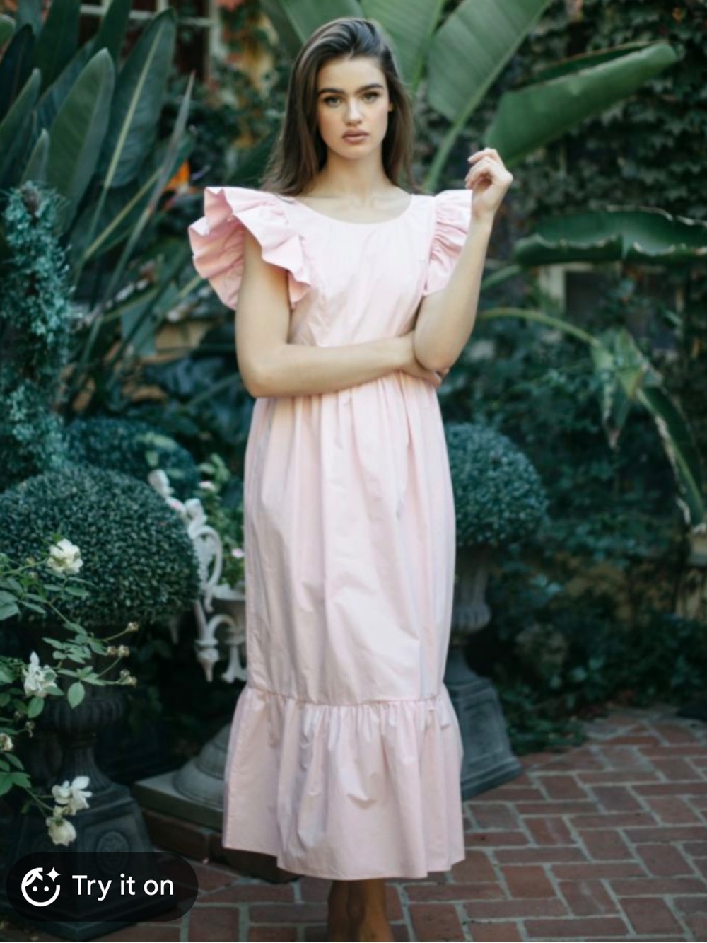 NWT Maison Amory Cotton Heavenly Dress Almond Blossom Pink Romantic Coquette L